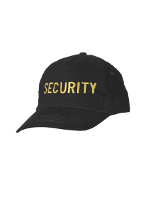 Бейсболка с вышивкой Security х/б черный