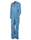 Комбинезон лётный женский трикотажный воротник твил голубой