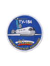 Шеврон ТУ-154 ЮБИЛЕЙНЫЙ 90 ЛЕТ ГА круглый 10 см синий