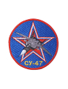 Шеврон СУ-47 круглый 10 см синий