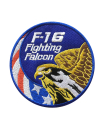Шеврон F-16 ПТИЦА круглый 9 см синий
