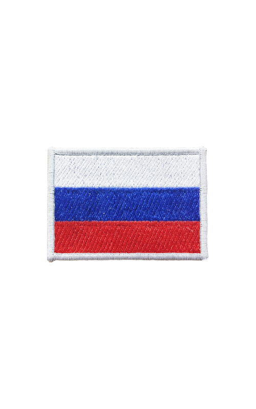 Шеврон ФЛАГ РФ 7,4х5,2 кордура серебристый