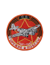 Шеврон СКОРОСТНОЙ БОМБАРДИРОВЩИК круглый 10 см красный