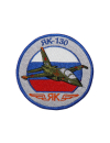 Шеврон ЯК-130 круглый 10 см кордура серый