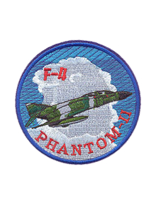 Шеврон F-4 ФАНТОМ II круглый 9 см синий
