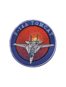 Шеврон F-14A ТОМКАТ круглый 10 см кордура синий