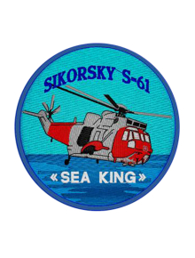 Шеврон SIKORSKY S-61 SEA KING круглый 10 см голубой