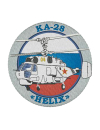 Шеврон КА-28 круглый 10 см кордура серый