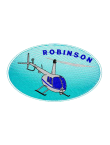 Шеврон ROBINSON овал 12,4 х 8,5 см голубой