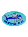 Шеврон EUROCOPTER AS355 овал 12,5х7,5 см голубой