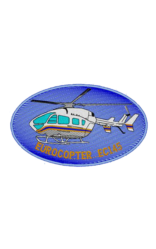 Шеврон ES 145 EUROCOPTER овал 12,4 х 7 см синий