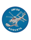 Шеврон AGUSTA AW139 круглый 10 см голубой