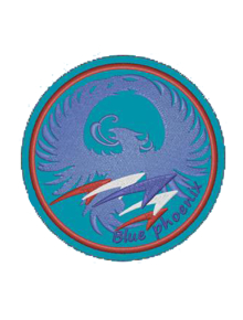 Шеврон BLUE PHOENIX пилотажная группа круглый 9,7 см голубой