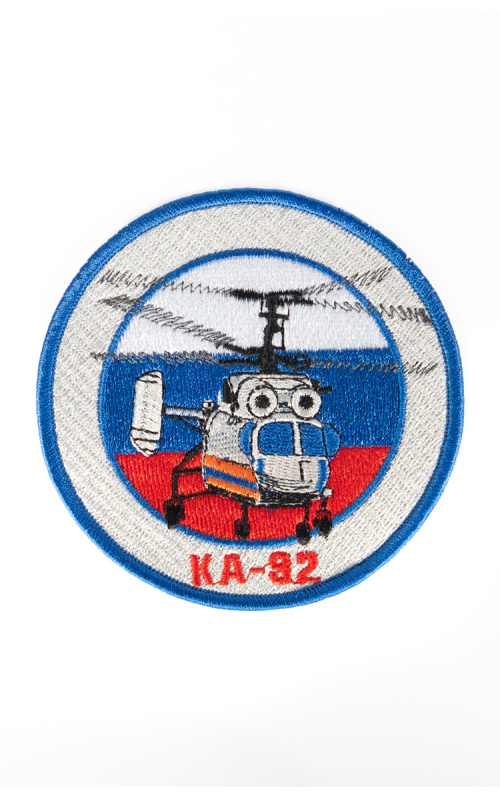 Шеврон КА-32 круглый 10,3 см кордура серый