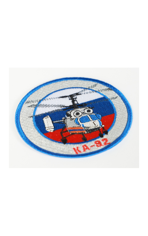 Шеврон КА-32 круглый 10,3 см кордура серый